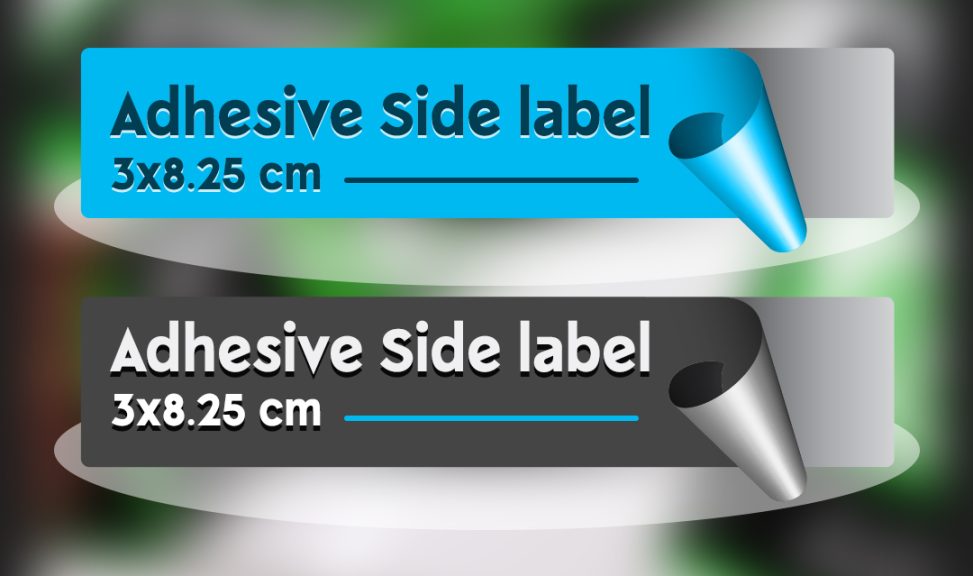 39 adhesive side label